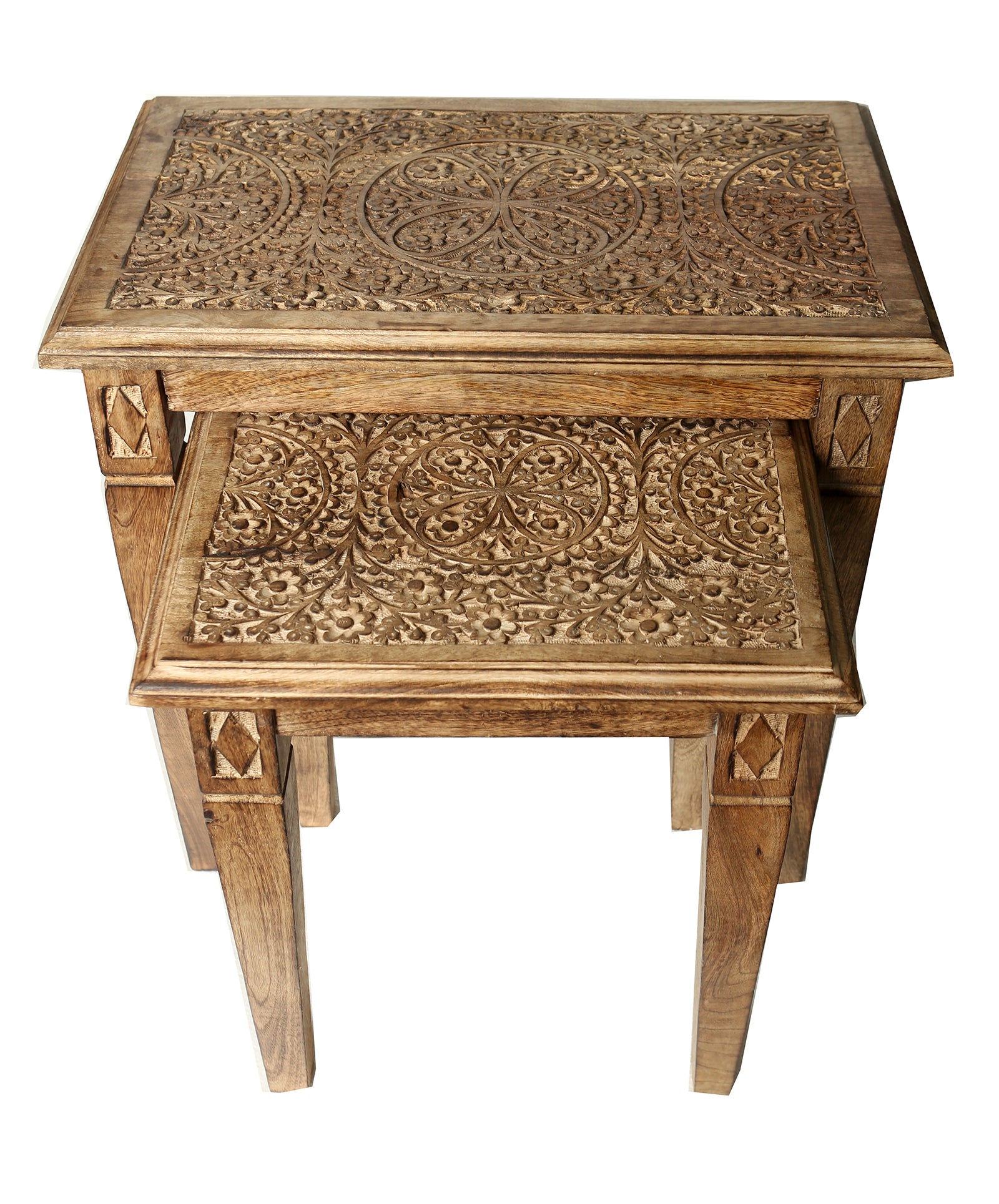 Wood Side Table Set