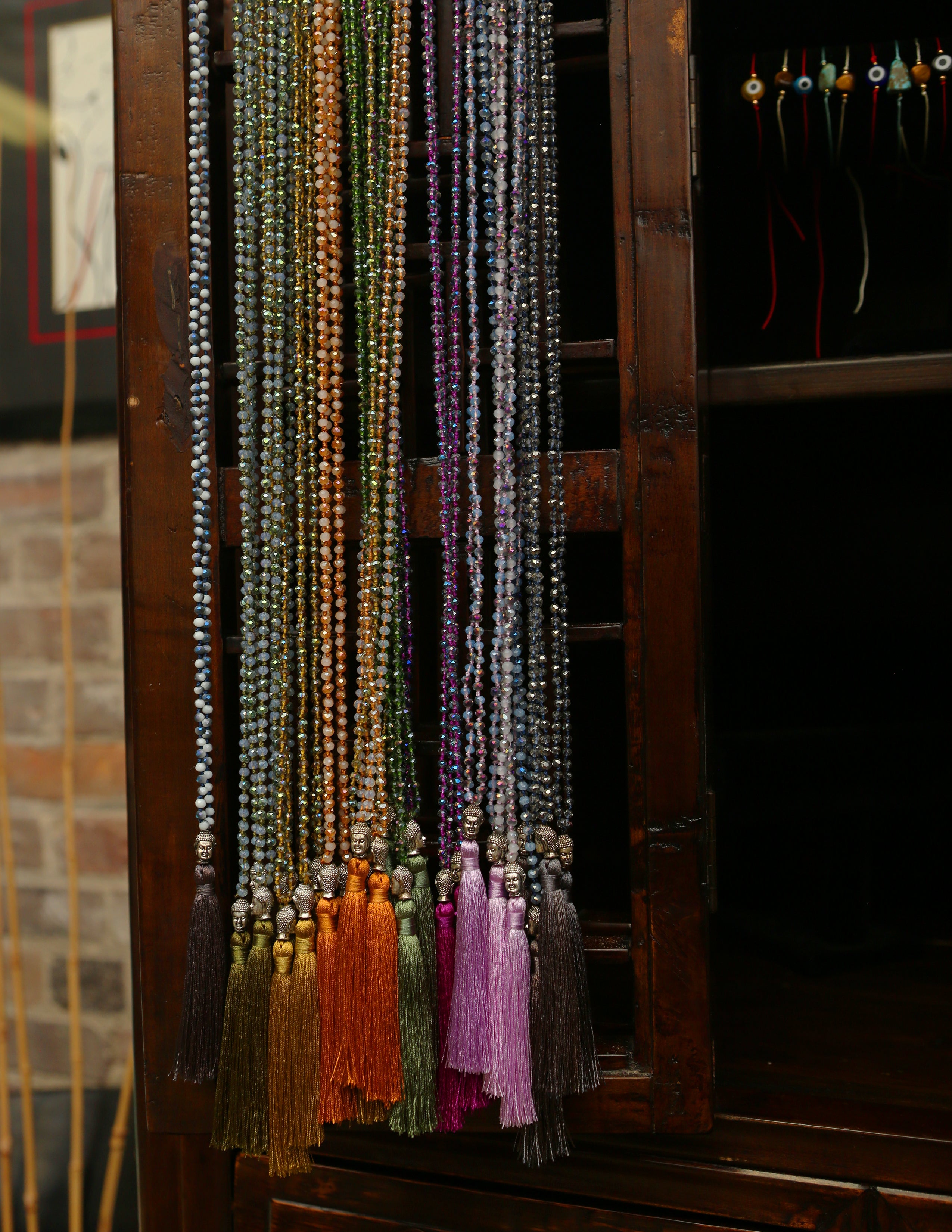 Buddha Head Crystal Beads Necklace