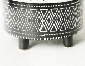 African pattern ceramic planter