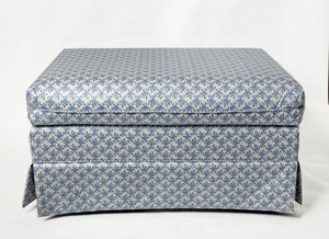 Ethan Allen Fabric Ottoman